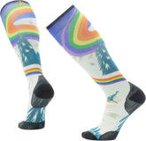 Smartwool Ski Zero Cushion Rainbow Trails Print Over The Calf Socks