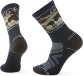 Smartwool Mens Hike Light Cushion Mountain Moose Crew Socks