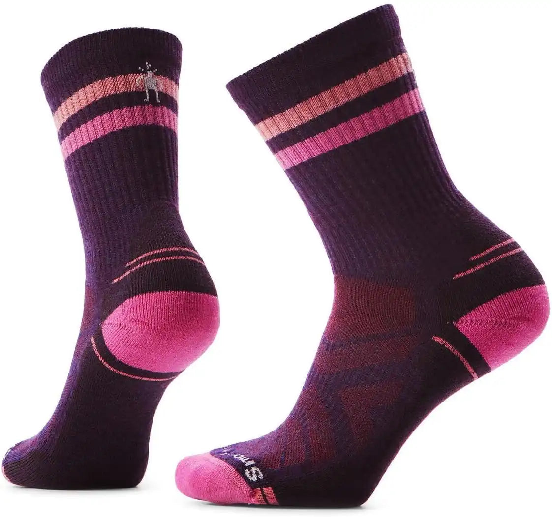 Smartwool Womens Hike Light Cushion Tube Stripe Crew Socks