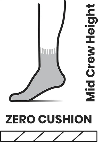 Smartwool Men's Run Zero Cushion Mid Crew Pattern Socks