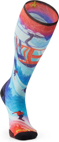 Smartwool Zero Cushion Ski Day Print Over The Calf Socks For Men and Women