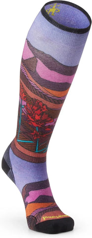 Smartwool Women's Ski Zero Cushion Floral Field Print Over The Calf Socks