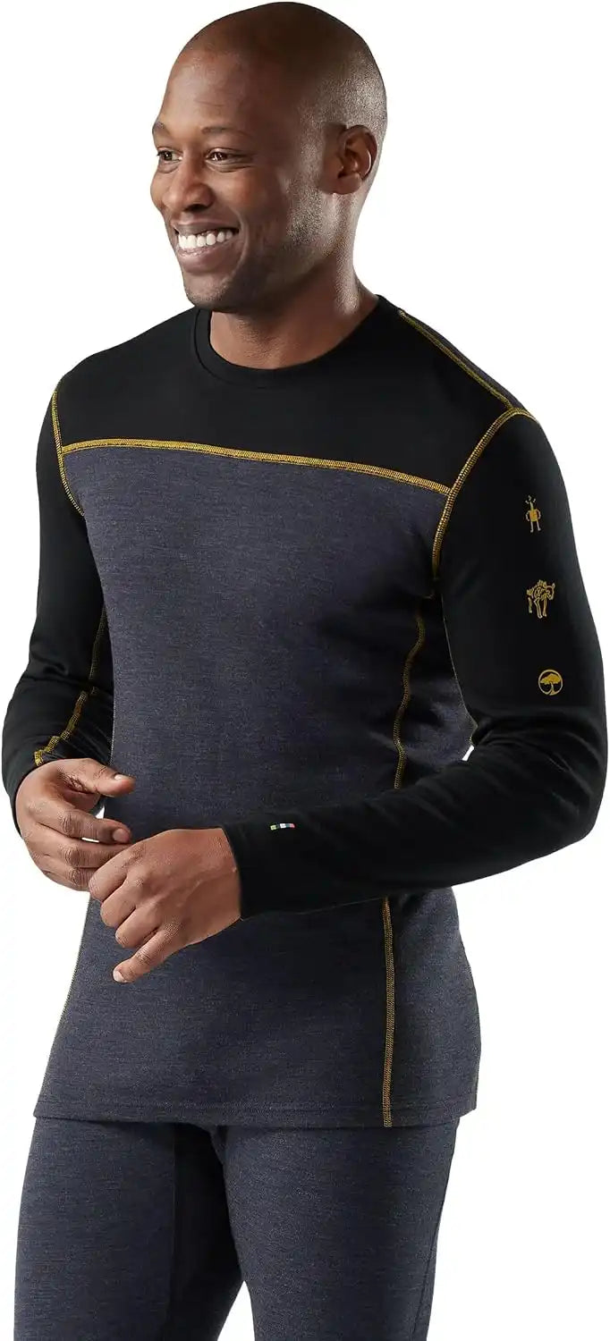 SmartWool Men's Classic Thermal Merino Base Layer Colorblock Crew