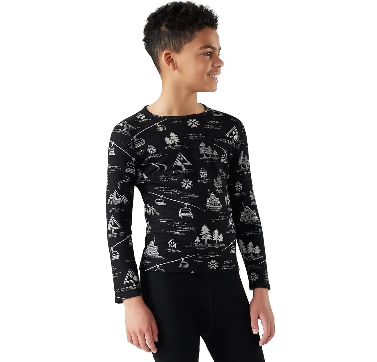 Smartwool Kid's Classic Thermal Merino Base Layer Crew for Boys and Girls