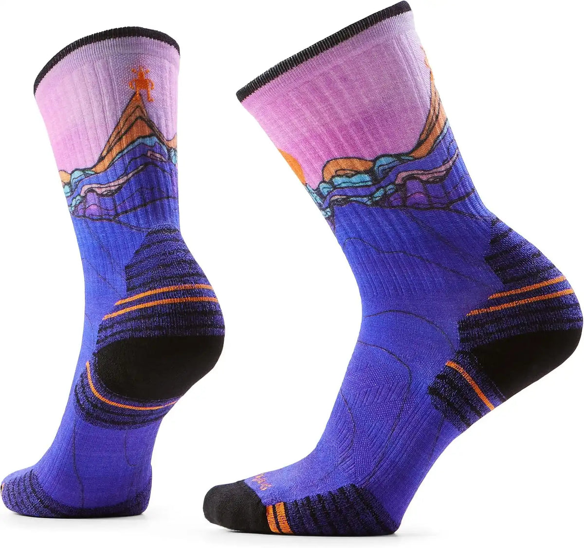 Smartwool Women's Hike Targeted Cushion Mountain Sunrise Print Crew Socks
