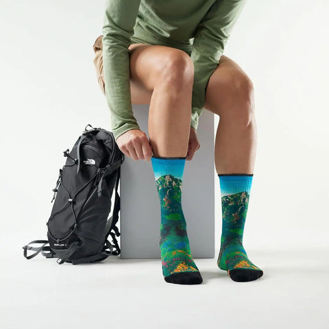 Smartwool Women's Hike Targeted Cushion Mountain Lake Print Crew Socks