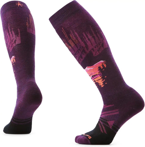 Smartwool Women's Ski Full Cushion Alpine Auroras Over the Calf Socks