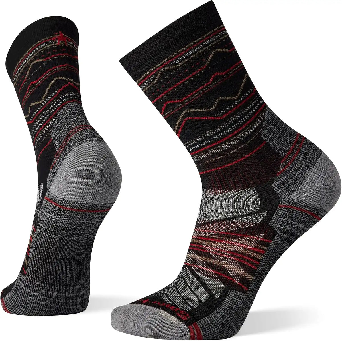 Smartwool Men's Hike Light Mountain Range Pattern Crew Socks