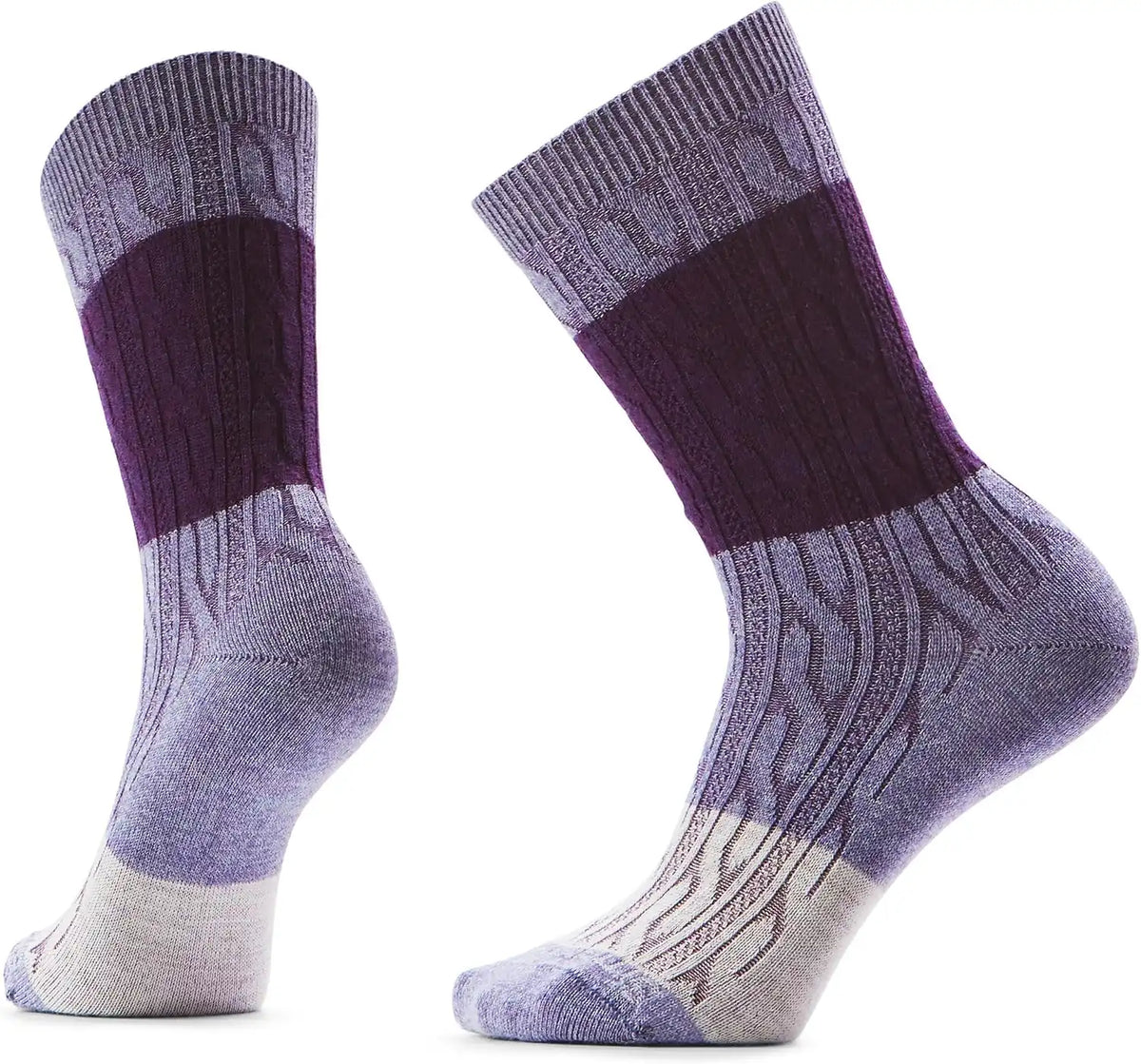 Smartwool Womens Everyday Color Block Cable Crew Socks