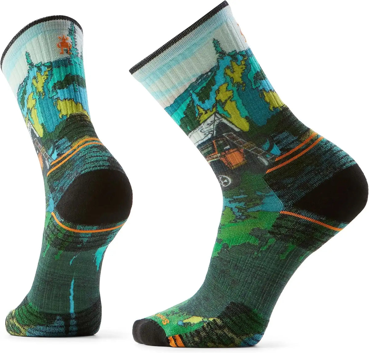Smartwool Men's Hike Targeted Cushion Trail Trekker Print Crew Socks