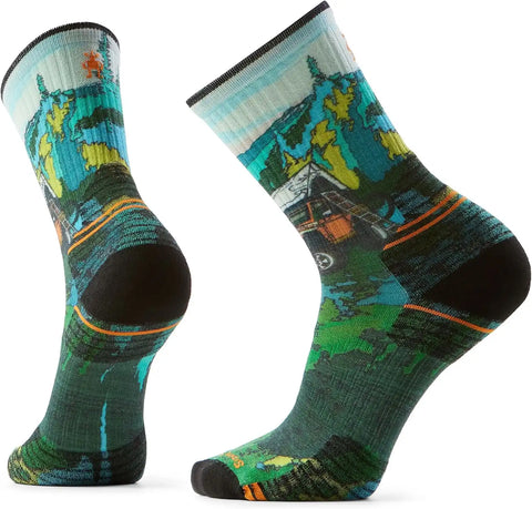 Smartwool Men's Hike Targeted Cushion Trail Trekker Print Crew Socks