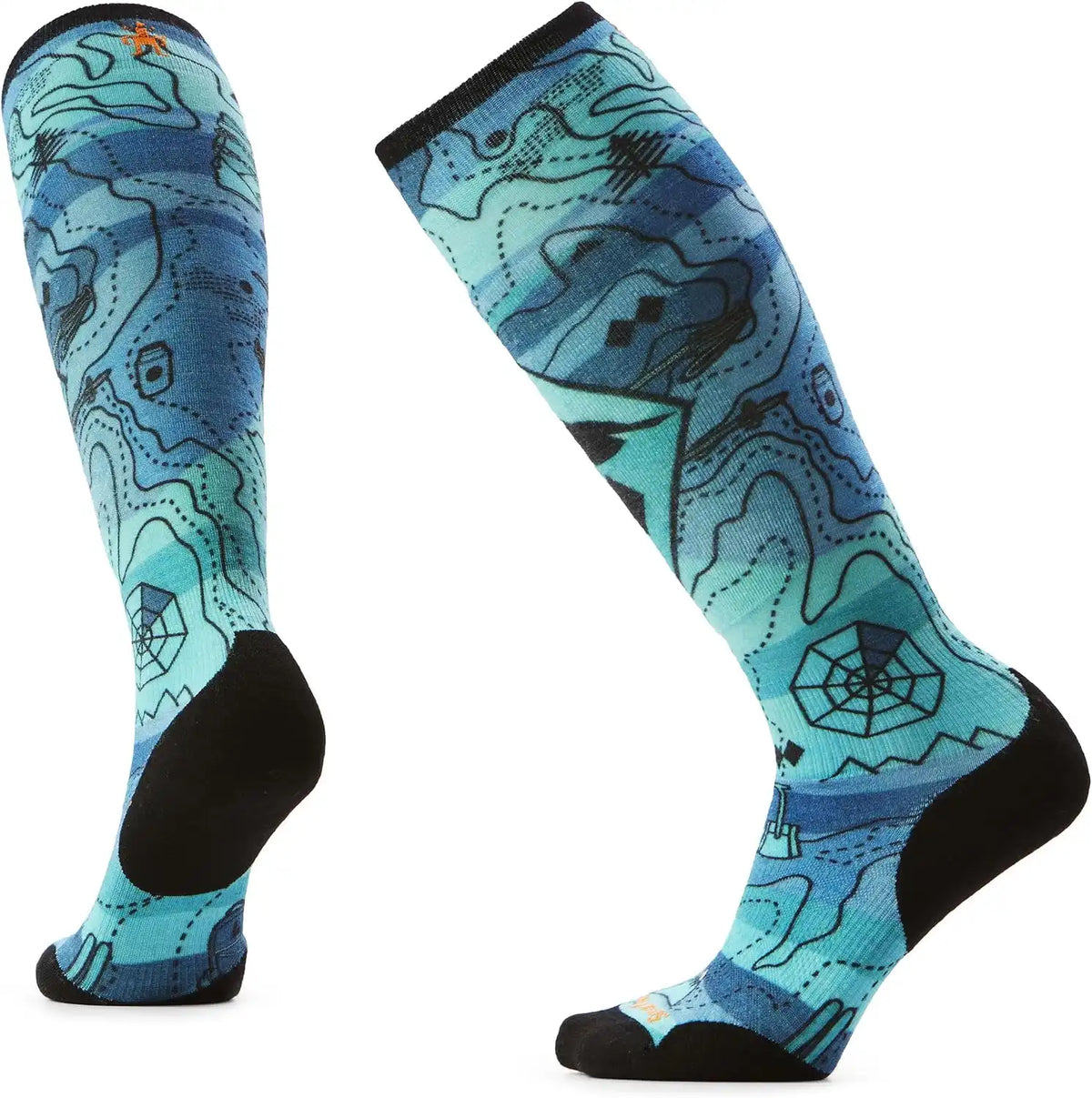Smartwool Women's Ski Targeted Cushion Topo Treasures Print Over the Calf Socks