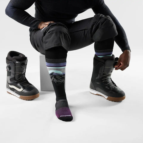 Smartwool Men's Snowboard Targeted Cushion Mountain Sunrise Over The Calf Socks