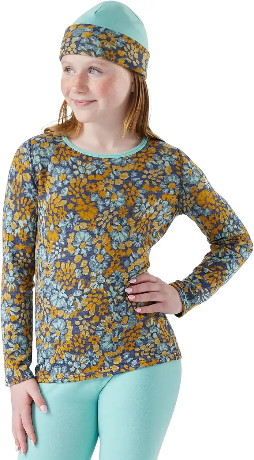 Smartwool Kid's Classic Thermal Merino Base Layer Crew for Boys and Girls