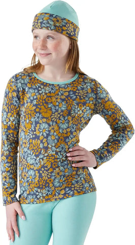 Smartwool Kid's Classic Thermal Merino Base Layer Crew for Boys and Girls