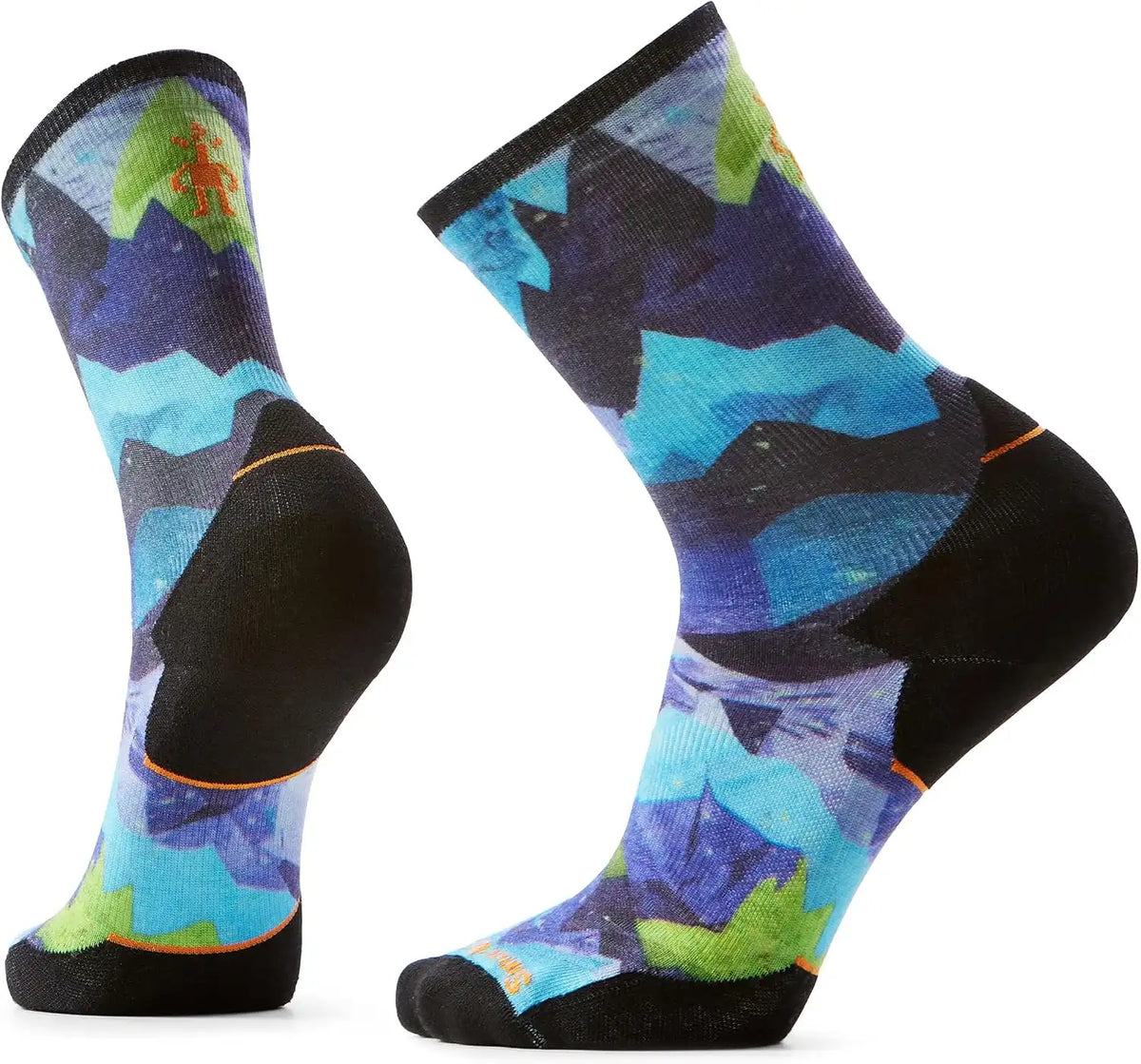 Smartwool Men's Trail Run Targeted Cushion Summit Sector Print Crew Socks