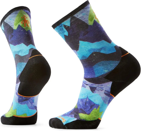 Smartwool Men's Trail Run Targeted Cushion Summit Sector Print Crew Socks