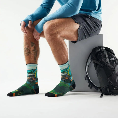 Smartwool Men's Hike Targeted Cushion Trail Trekker Print Crew Socks