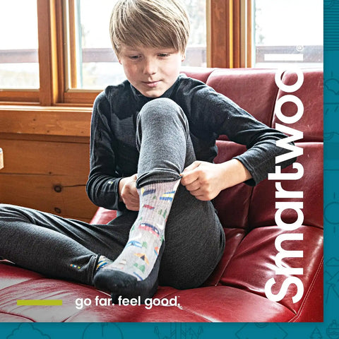 Smartwool Kid's Classic Thermal Merino Base Layer Bottoms for Boys and Girls(Toddler/Little Kid/Big Kid)