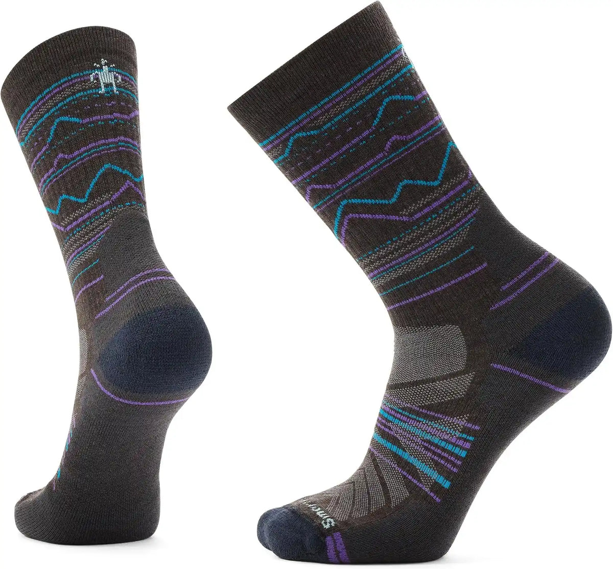 Smartwool Men's Hike Light Mountain Range Pattern Crew Socks